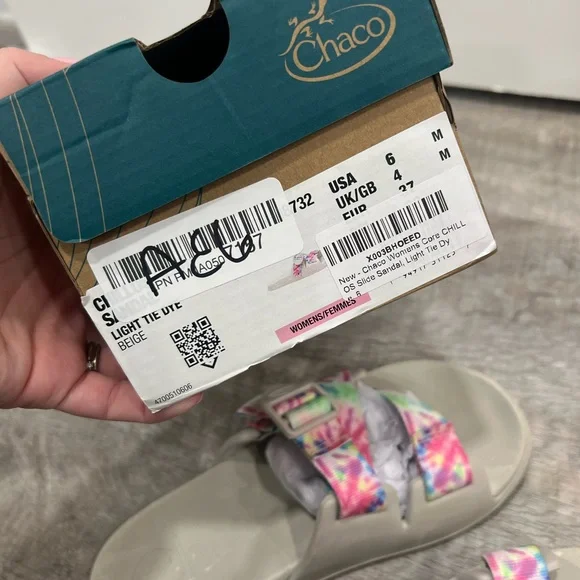 Chaco Light Tie Dye Chillos Slip On Slides Size 6 US $50 - Picture 7 of 7